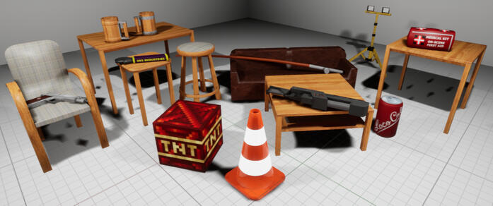 A collection of various assets.