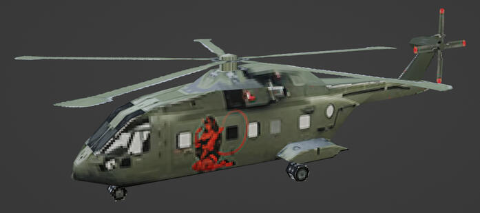A Low-Poly Merlin Helicopter.